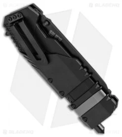 Schrade Rescue Tool SCHA911B Spring Assisted Knife (3.75" Black Serr) -Knife Discounts Store SchradeRescue Tool Black Serr SCHA911B BHQ 21932 jr side open