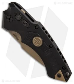 Hogue Sig Sauer EX-A05 Spear Point Automatic Knife Black (3.5" FDE) 36530 6 Hogue Sig Sauer EX-A05 Spear Point Automatic Knife Black (3.5" FDE) 36530 -Knife Discounts Store Sig Knives EX A05 Spear Point FDE SW BHQ 84600 er spine