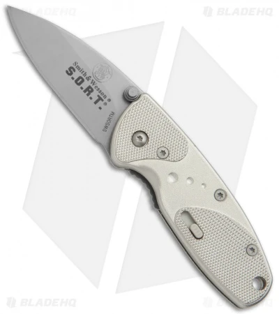 Smith & Wesson Medium S.O.R.T. Spring Assisted Knife Champagne (2" Bead Blast) 1 Smith & Wesson Medium S.O.R.T. Spring Assisted Knife Champagne (2" Bead Blast)
