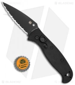 Spyderco Autonomy 2 Automatic Knife Black G-10 (3.5" Black Full Serr LC200N) -Knife Discounts Store Spyderco Autonomy 2 Auto Black G 10 Black Full Serr C165GSBBK2 BHQ 116294 jr bottlecap