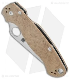 Best Seller -Knife Discounts Store Spyderco Paramilitary 2 Brown Micarta Cru Wear C81MPCW2 BHQ 121028 jr spine