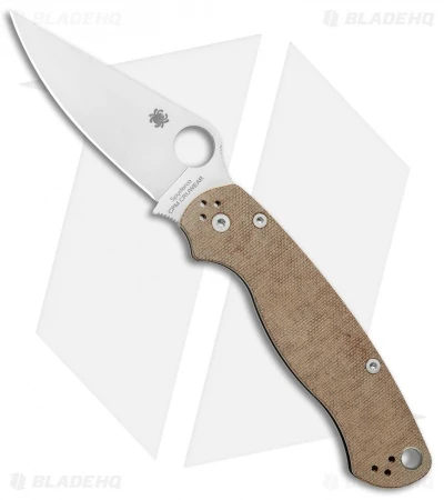 Spyderco Paramilitary 2 Knife Brown Micarta (3.4" Cru-Wear) C81MPCW2 1 Spyderco Paramilitary 2 Knife Brown Micarta (3.4" Cru-Wear) C81MPCW2