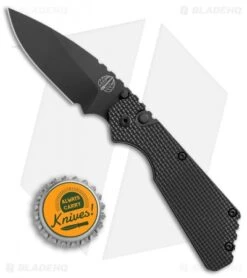 Strider + Pro-Tech PT Automatic Knife Knurled Black (2.75" Black) -Knife Discounts Store Strider Protech PT knurled black black BHQ 68058 er size