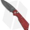 Strider + Pro-Tech SnG Automatic Knife Red Grain Micarta (3.5" Damascus)