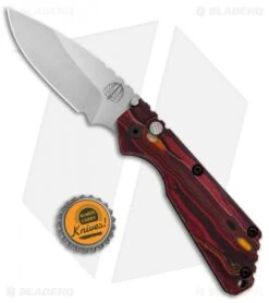 Strider + Pro-Tech SnG Automatic Knife Red/Orange Grain Micarta (3.5" Stonewash) -Knife Discounts Store Strider Protech SnG Auto Red Orange Grain Micarta BHQ 104759 jr bottlecap