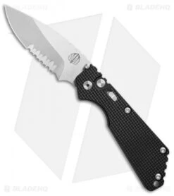 Strider + Pro-Tech SnG Automatic Knife Knurled W/Safety (3.5" Stonewash Serr)