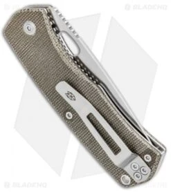 James Brand The Folsom Liner Lock Knife Micarta OD Green (2.75" Satin) -Knife Discounts Store The James Brand Folsom OD Green Micarta KN102127 00 BHQ 95414 jr side 2