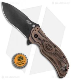 Zero Tolerance 0350 A/O Knife Hyena Brown G-10 (3.25" Black) -Knife Discounts Store Zero Tolerance LL Black Tan Black jr bottlecap