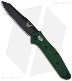 Benchmade 940 Osborne AXIS Lock Knife Green (3.4" Black) 940BK