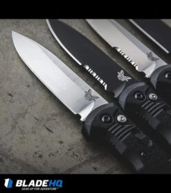 Benchmade 4400SBK Casbah Automatic Knife Black Grivory (3.4" Black Serr) -Knife Discounts Store benchmade casbah variety sw black plain serr dl