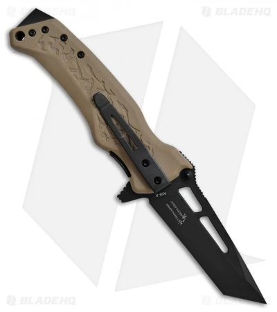 Camillus Canyon GB 8 Spring Assisted Knife Tan GRN - (3.25" Black) 2 Camillus Canyon GB 8 Spring Assisted Knife Tan GRN - (3.25" Black) - Image 2