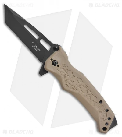 Camillus Canyon GB 8 Spring Assisted Knife Tan GRN - (3.25" Black) 1 Camillus Canyon GB 8 Spring Assisted Knife Tan GRN - (3.25" Black)