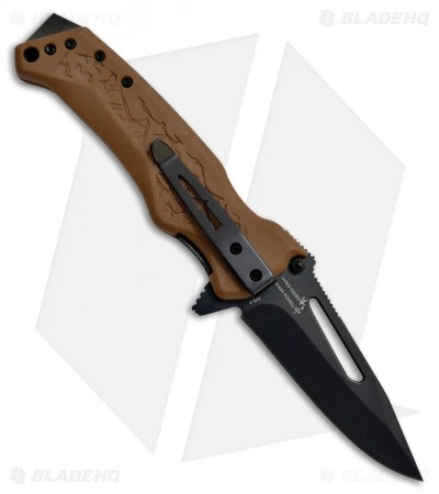 Camillus Canyon NS 8 Spring Assisted Knife Brown GRN - (3.25" Black) 2 Camillus Canyon NS 8 Spring Assisted Knife Brown GRN - (3.25" Black) - Image 2