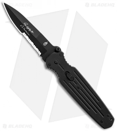 Gerber Covert Spring Assisted Knife Drop Point (3.75" Black Serr) 22-41966 1 Gerber Covert Spring Assisted Knife Drop Point (3.75" Black Serr) 22-41966