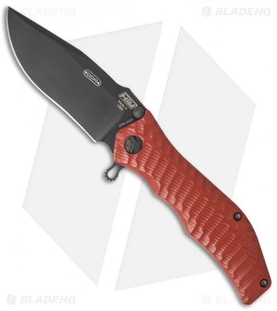 HTM Darrel Ralph Gun Hammer Bowie Spring Assisted Knife Red (3.5" Black) 1 HTM Darrel Ralph Gun Hammer Bowie Spring Assisted Knife Red (3.5" Black)