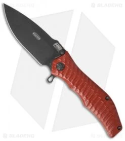 HTM Darrel Ralph Gun Hammer Torpedo Spring Assisted Knife Red (3.5" Black)
