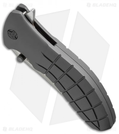 HTM Kirby Lambert Snap Tanto Spring Assisted Knife Gray (3.5" Stonewash) 2 HTM Kirby Lambert Snap Tanto Spring Assisted Knife Gray (3.5" Stonewash) - Image 2