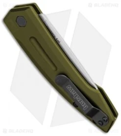 Kershaw Launch 2 Automatic Knife OD Green Aluminum (3.4" Stonewash) 7200SWOL -Knife Discounts Store kershaw launch auto 2 sw 7200swol cm bhq 32693 jr side 1