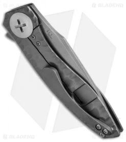 Kizer John Gray S.L.T. Flipper Knife Textured Ti (3.5" Stonewash) Ki4474A2 -Knife Discounts Store kizer john gray ki4474a2 bhq 36467 cm side