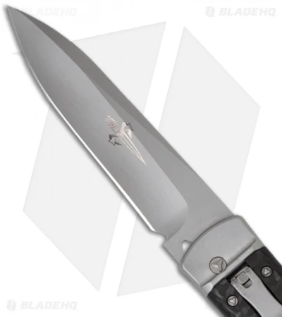 Marfione Custom OSS Cobra Lever Lock Knife Carbon Fiber (Bead Blast/Spear Point) 4 Marfione Custom OSS Cobra Lever Lock Knife Carbon Fiber (Bead Blast/Spear Point) - Image 4