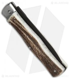 Mikov 241 Predator Leverlock Automatic Knife Stag (3.75" Black) -Knife Discounts Store mikov stag single black BHQ 36541 er side