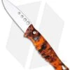 Piranha Amazon Automatic Knife Burnt Orange (3.45" Mirror)