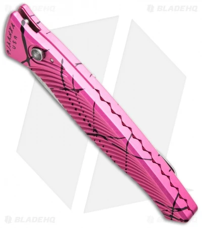 Piranha DNA Automatic Knife Pink Vein (3.25" Mirror) 2 Piranha DNA Automatic Knife Pink Vein (3.25" Mirror) - Image 2