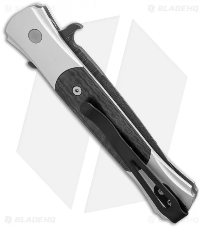 Pro-Tech The Don Automatic Knife Carbon Fiber + Clip (3.5" Damascus) 1744-DM 2 Pro-Tech The Don Automatic Knife Carbon Fiber + Clip (3.5" Damascus) 1744-DM - Image 2