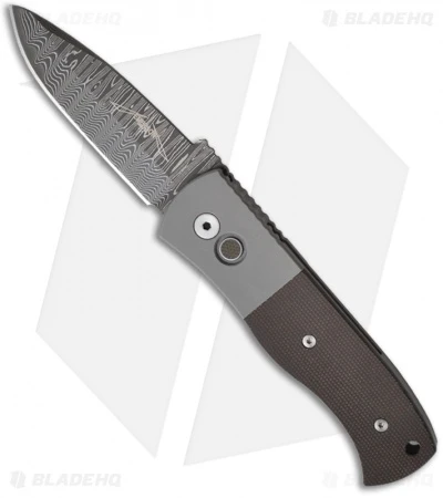 Emerson Pro-Tech Steel Custom CQC-7A Automatic Knife W/ Micarta (Damascus) 1 Emerson Pro-Tech Steel Custom CQC-7A Automatic Knife W/ Micarta (Damascus)