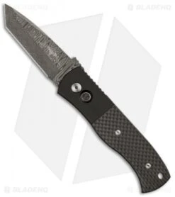 Emerson Pro-Tech CQC-7 Automatic Knife W/ Carbon Fiber (3.25" Damascus)