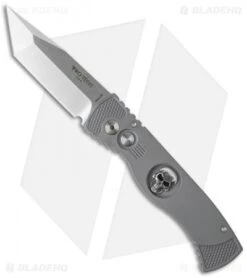 Pro-Tech TR-1 Gray/Skull Custom Tactical Response Automatic Knife (3" Satin)