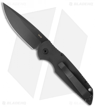 Pro-Tech TR-3 Tactical Response Automatic Knife Grooved Left-Handed (3.5" Black) 2 Pro-Tech TR-3 Tactical Response Automatic Knife Grooved Left-Handed (3.5" Black) - Image 2