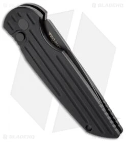 Pro-Tech TR-3 Tactical Response Automatic Knife Grooved Left-Handed (3.5" Black) 6 Pro-Tech TR-3 Tactical Response Automatic Knife Grooved Left-Handed (3.5" Black) -Knife Discounts Store protech tr 3 l 2 side cm