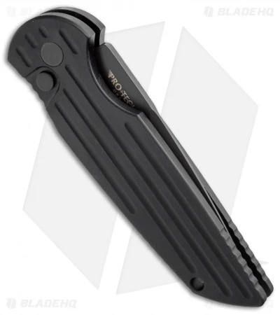 Pro-Tech TR-3 Tactical Response Automatic Knife Grooved Left-Handed (3.5" Black) 3 Pro-Tech TR-3 Tactical Response Automatic Knife Grooved Left-Handed (3.5" Black) - Image 3