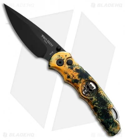 Pro-Tech Lerch TR-5 Skull Custom Spring Assisted Knife Splash (3.25" Black) 1 Pro-Tech Lerch TR-5 Skull Custom Spring Assisted Knife Splash (3.25" Black)
