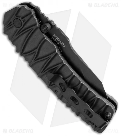 Schrade Dual-Action Manual/Assisted Opening Knife (3.5" Black Serr) SCHA10BS 2 Schrade Dual-Action Manual/Assisted Opening Knife (3.5" Black Serr) SCHA10BS - Image 2