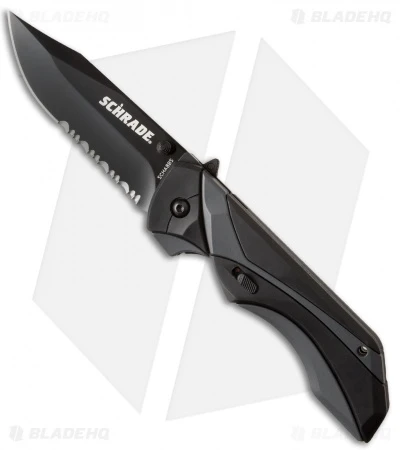 Schrade 24/7 MAGIC Spring Assisted Knife Gray/Black (3.25" Black Serr) SCHA8BS 1 Schrade 24/7 MAGIC Spring Assisted Knife Gray/Black (3.25" Black Serr) SCHA8BS