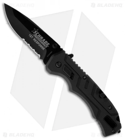 Schrade SCH911DBS Professionals 1st Response Spring Assisted Knife (3.5" Black) 1 Schrade SCH911DBS Professionals 1st Response Spring Assisted Knife (3.5" Black)