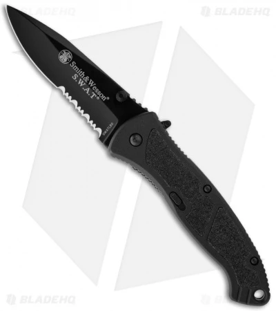 Smith & Wesson Large SWAT MAGIC Spring Assist Knife (Black SER) SWATLBS 1 Smith & Wesson Large SWAT MAGIC Spring Assist Knife (Black SER) SWATLBS