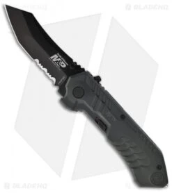 Smith & Wesson MAGIC Spring Assisted Tanto Knife (3" Black Serr) SWMP2BS