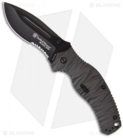 Smith & Wesson Black Ops SWBLOP4BS Spring Assisted Knife (3.35" Black Serr)