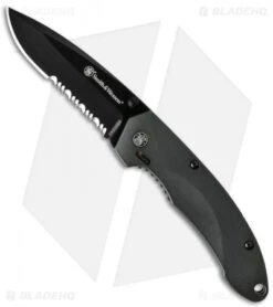 Smith & Wesson SWAT Spring Assisted Knife Gray (3.25" Black Serr) SW6000BS