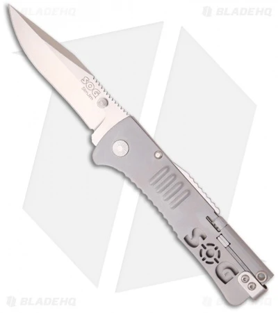 SOG SlimJim Bead Blast Assisted Opening Knife (3.18" Satin) SJ-31 1 SOG SlimJim Bead Blast Assisted Opening Knife (3.18" Satin) SJ-31