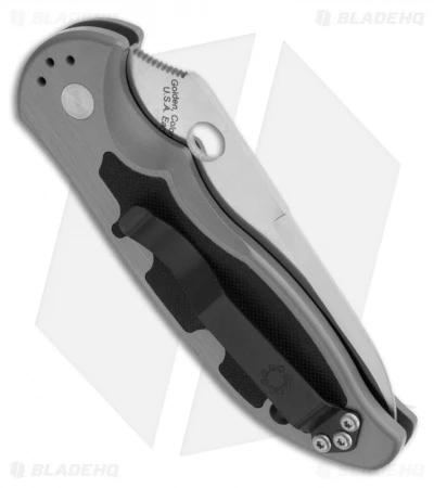 Spyderco Embassy Automatic Knife (3.13" Satin Serr) C121PS 2 Spyderco Embassy Automatic Knife (3.13" Satin Serr) C121PS - Image 2