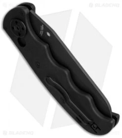 Spyderco Autonomy Automatic Knife (3.75" Black Serr) C165GSBBK -Knife Discounts Store spyderco autonomy c165gsbbk side cm