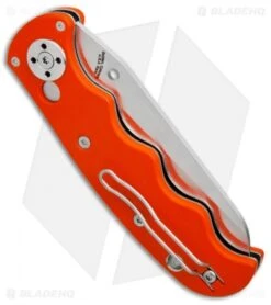 Spyderco Autonomy Automatic Knife Orange G-10 (3.75" Satin Serr) C165GSOR -Knife Discounts Store spyderco autonomy orange satin serr sc165gsor BHQ 34300 jr side