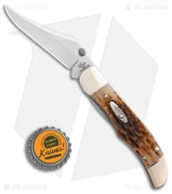 Case Kickstart Mid-Folding Hunter Assisted Knife Jigged Amber Bone (61265AC SS) 7 Case Kickstart Mid-Folding Hunter Assisted Knife Jigged Amber Bone (61265AC SS) -Knife Discounts Store ssisted Opener Amber Bone Peach Seed Jig Mid Hunter Clip BHQ 86045 er bottlecap