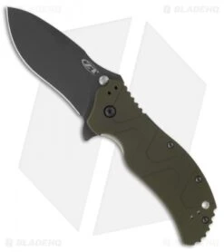 Zero Tolerance 0350GRN Assisted Opening Knife Green Aluminum (3.25" Black) ZT